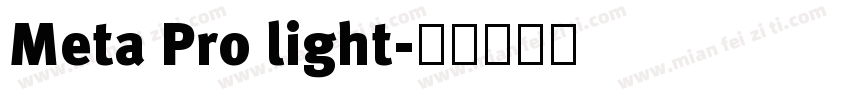 Meta Pro light字体转换